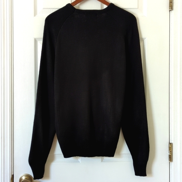 Aristocratic Embroidery 80's Vintage Classic Jack Daniels V-neck Sweater Black M - Picture 10 of 11